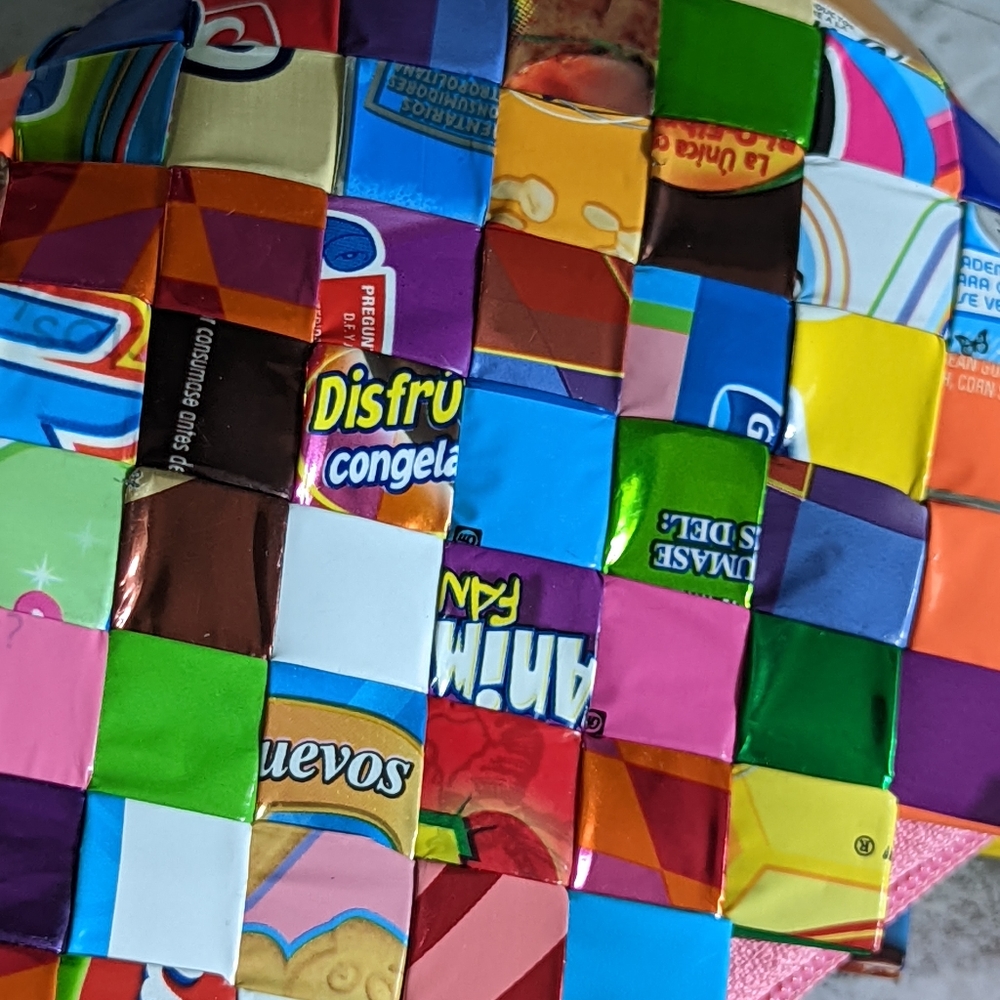 Vintage Handmade Candy Wrapper Purse - image 8